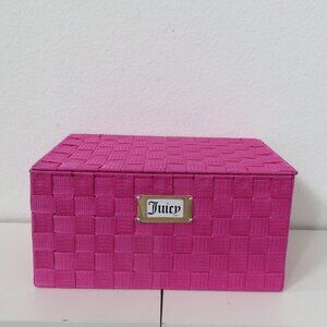 JUICY COUTURE LIDDED PINK STORAGE BOX STORAGE CONTAINER
